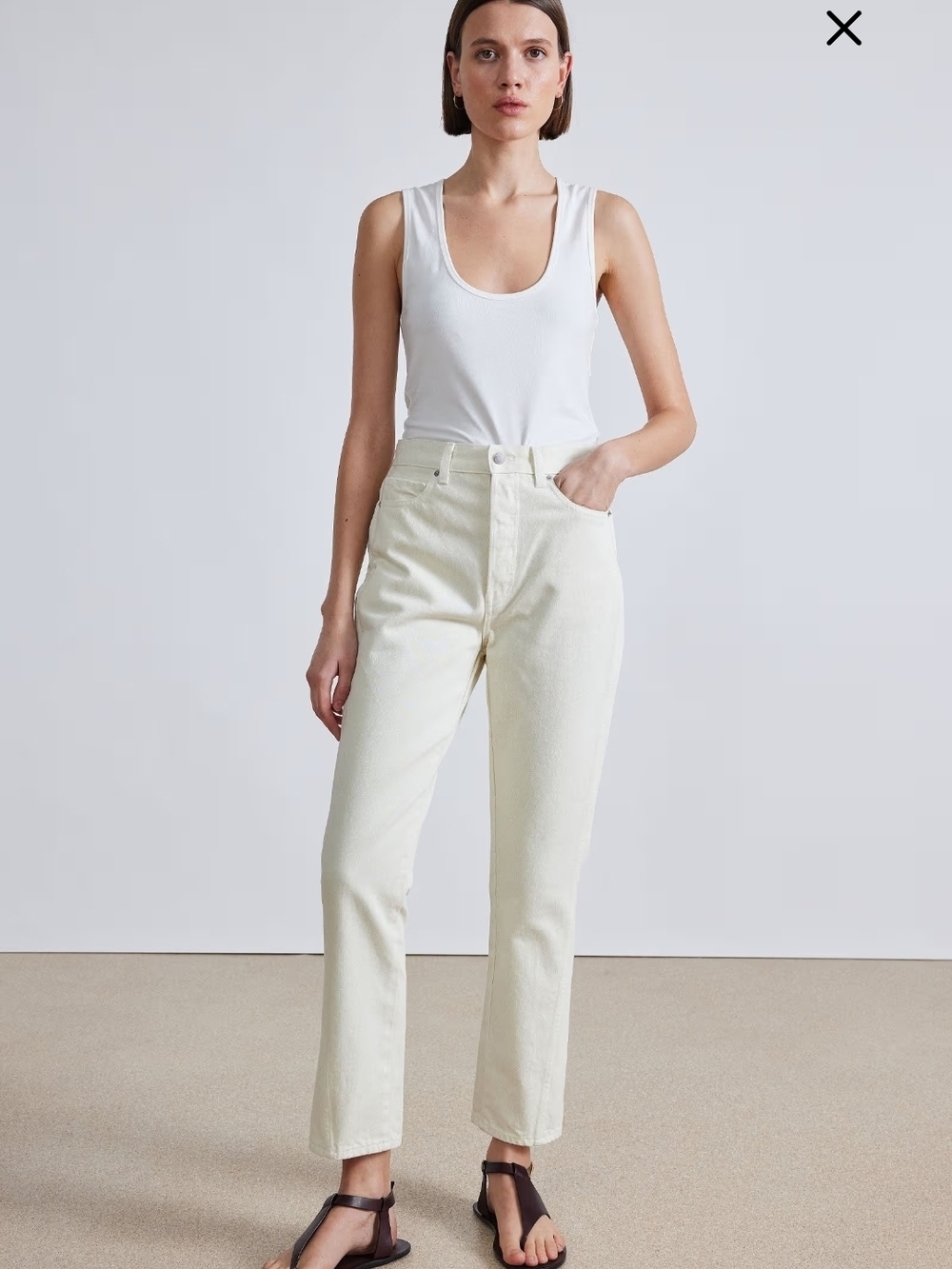Apiece Apart Off-White Straight-Leg Jeans
